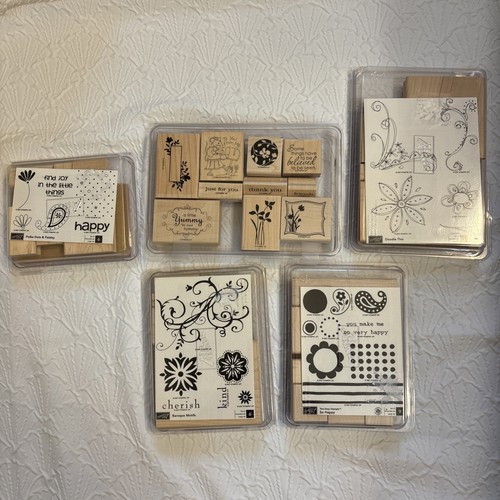 Stampin wood stamp sets - up,