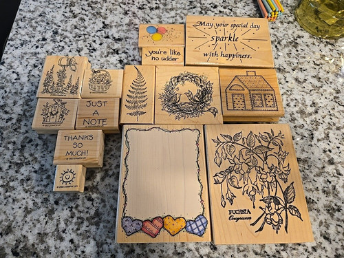 Vintage stampin wood - vintage, up