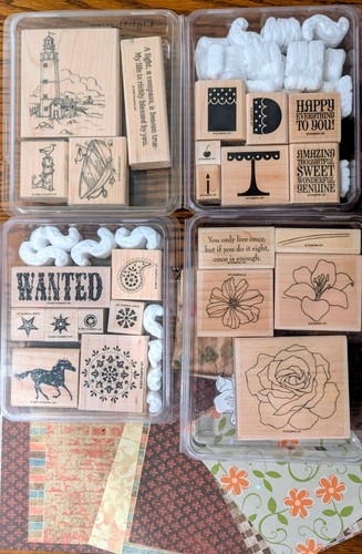Lot stampin rubber stamps - lot,